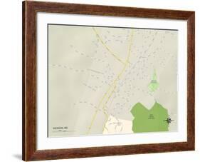 Political Map of Wesson, MS-null-Framed Art Print