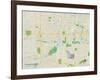 Political Map of West Des Moines, IA-null-Framed Art Print