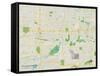 Political Map of West Des Moines, IA-null-Framed Stretched Canvas
