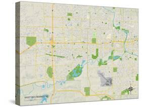 Political Map of West Des Moines, IA-null-Stretched Canvas