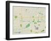 Political Map of West Des Moines, IA-null-Framed Art Print