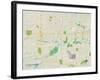 Political Map of West Des Moines, IA-null-Framed Art Print