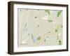 Political Map of West Hartford, CT-null-Framed Art Print