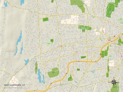 Map Of West Hartford Ct Political Map Of West Hartford, Ct' Posters | Allposters.com