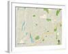 Political Map of West Hartford, CT-null-Framed Art Print