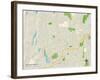 Political Map of West Hartford, CT-null-Framed Art Print