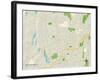 Political Map of West Hartford, CT-null-Framed Art Print