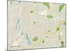 Political Map of West Hartford, CT-null-Mounted Art Print