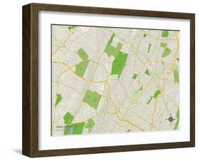 Political Map of West Orange, NJ-null-Framed Art Print