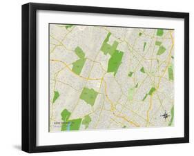 Political Map of West Orange, NJ-null-Framed Art Print