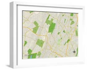 Political Map of West Orange, NJ-null-Framed Art Print