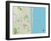 Political Map of West Palm Beach, FL-null-Framed Art Print