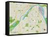 Political Map of West Saint Paul, MN-null-Framed Stretched Canvas
