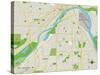 Political Map of West Saint Paul, MN-null-Stretched Canvas