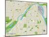 Political Map of West Saint Paul, MN-null-Mounted Art Print
