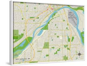 Political Map of West Saint Paul, MN-null-Framed Art Print