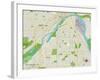 Political Map of West Saint Paul, MN-null-Framed Art Print