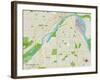 Political Map of West Saint Paul, MN-null-Framed Art Print