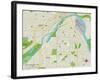 Political Map of West Saint Paul, MN-null-Framed Art Print