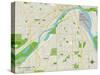 Political Map of West Saint Paul, MN-null-Stretched Canvas