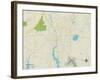 Political Map of Westerly, RI-null-Framed Art Print