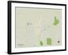 Political Map of Westfield, IN-null-Framed Art Print