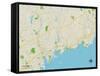 Political Map of Westport, CT-null-Framed Stretched Canvas