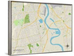 Political Map of Wethersfield, CT-null-Framed Art Print