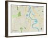 Political Map of Wethersfield, CT-null-Framed Art Print