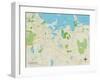 Political Map of Weymouth, MA-null-Framed Art Print