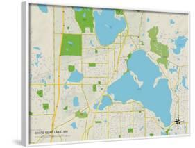 Political Map of White Bear Lake, MN-null-Framed Art Print