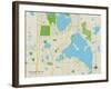 Political Map of White Bear Lake, MN-null-Framed Art Print