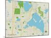 Political Map of White Bear Lake, MN-null-Mounted Art Print