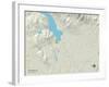 Political Map of Whitefish, MT-null-Framed Art Print