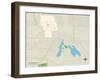 Political Map of Whitewater, WI-null-Framed Art Print