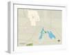 Political Map of Whitewater, WI-null-Framed Art Print