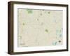 Political Map of Whitman, MA-null-Framed Art Print