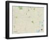 Political Map of Whitman, MA-null-Framed Art Print