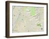 Political Map of Whittier, CA-null-Framed Art Print