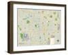 Political Map of Wichita, KS-null-Framed Art Print