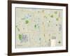 Political Map of Wichita, KS-null-Framed Art Print