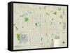 Political Map of Wichita, KS-null-Framed Stretched Canvas