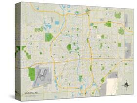 Political Map of Wichita, KS-null-Stretched Canvas