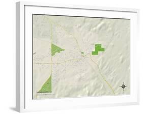 Political Map of Wickenburg, AZ-null-Framed Art Print