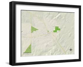 Political Map of Wickenburg, AZ-null-Framed Art Print