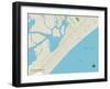 Political Map of Wildwood Crest, NJ-null-Framed Art Print