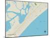 Political Map of Wildwood Crest, NJ-null-Mounted Art Print