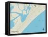 Political Map of Wildwood Crest, NJ-null-Framed Stretched Canvas