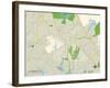 Political Map of Williamsburg, VA-null-Framed Art Print