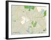 Political Map of Williamsburg, VA-null-Framed Art Print